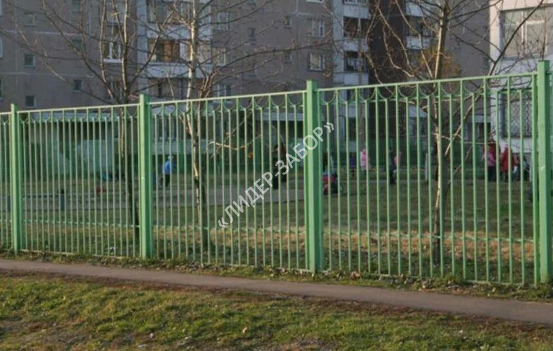 Цена Забор для детского сада металлический зеленого цвета в Москве Купить Забор для детского сада металлический зеленого цвета