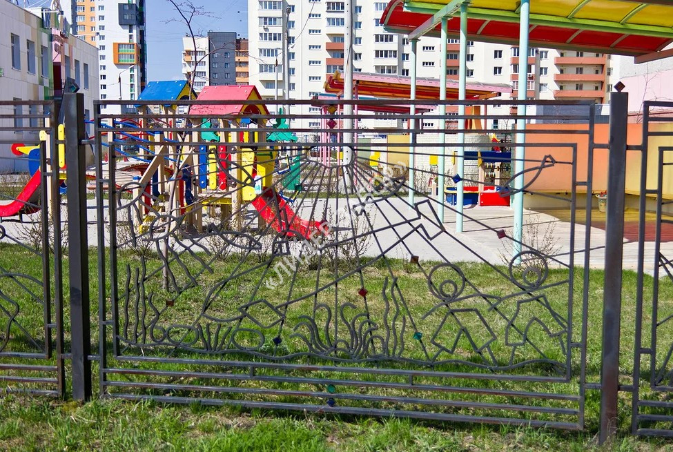 Цена Ограждение для детского сада кованый черного цвета в Москве Купить Ограждение для детского сада кованый черного цвета