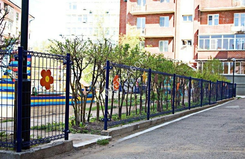 Цена Ограждение для детского сада синего цвета в Москве Купить Ограждение для детского сада синего цвета